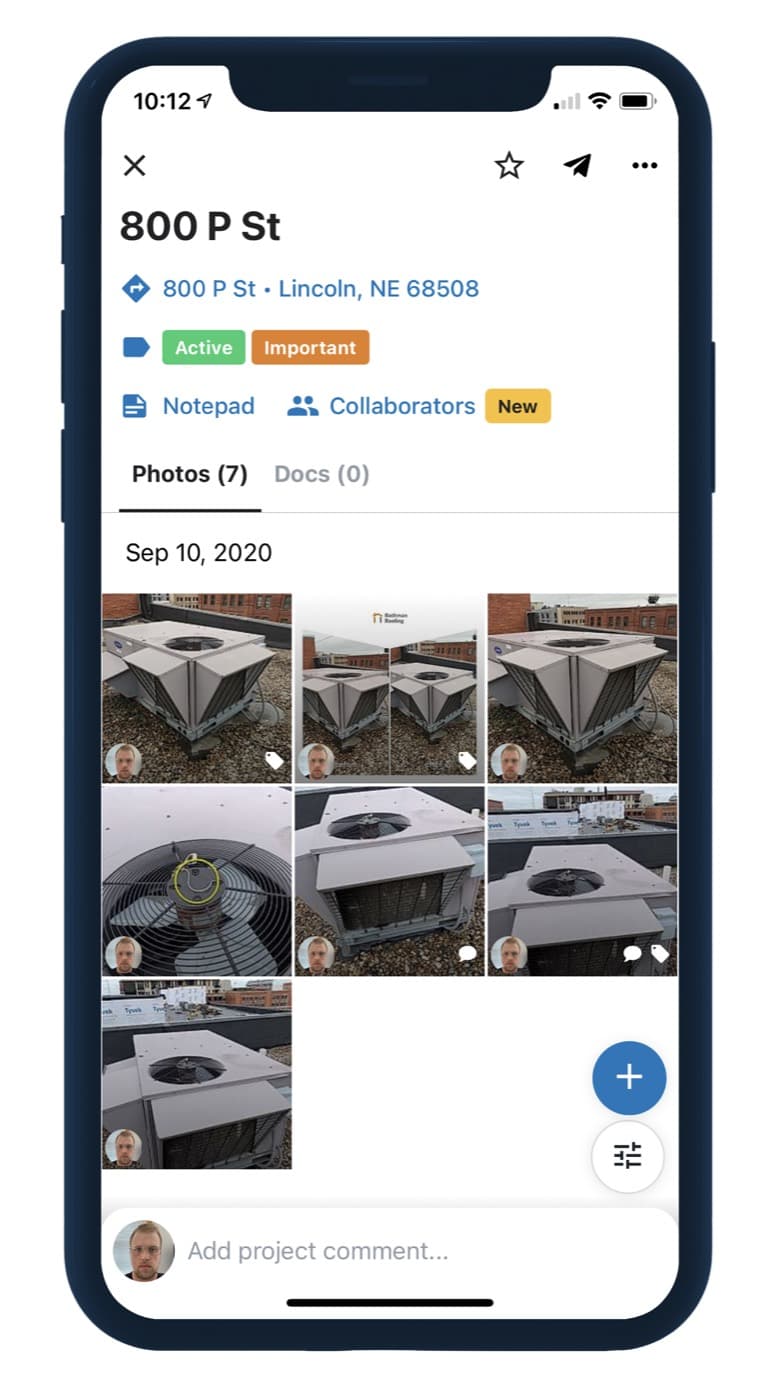 CompanyCam project view on phone and tablet